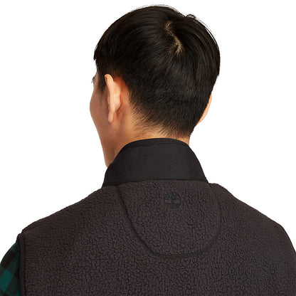 Mens Timberland High-Pile Fleece Gilet for Men in Black
