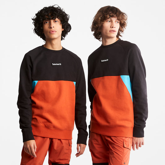 Mens Timberland Cut-and-Sew Sweatshirt for All Gender in Orange