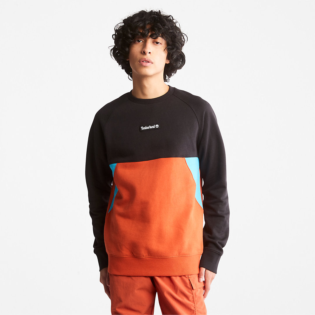 Mens Timberland Cut-and-Sew Sweatshirt for All Gender in Orange