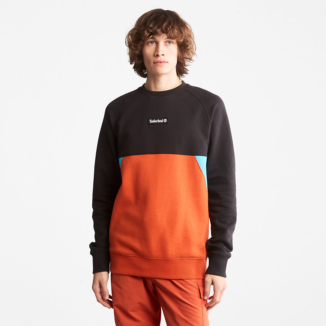 Mens Timberland Cut-and-Sew Sweatshirt for All Gender in Orange