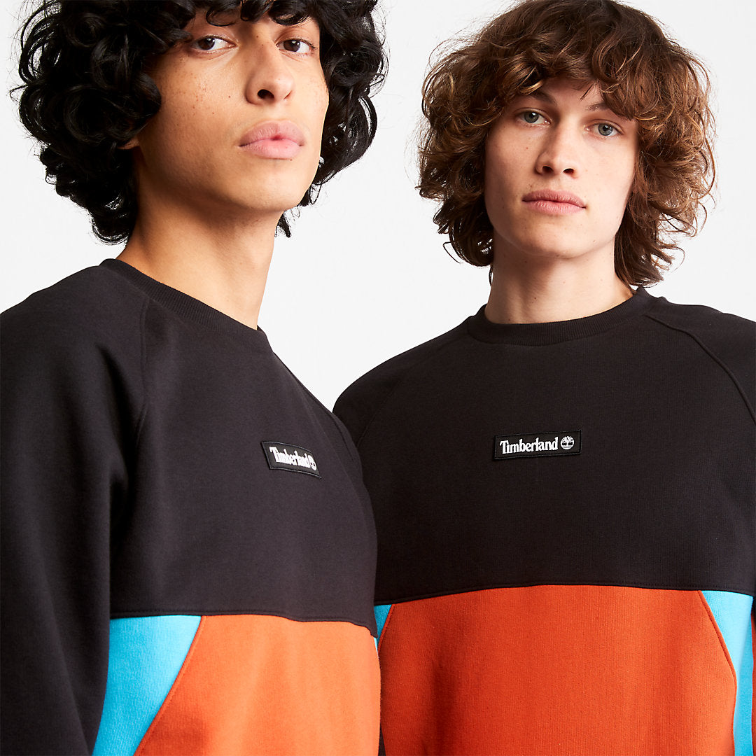 Mens Timberland Cut-and-Sew Sweatshirt for All Gender in Orange