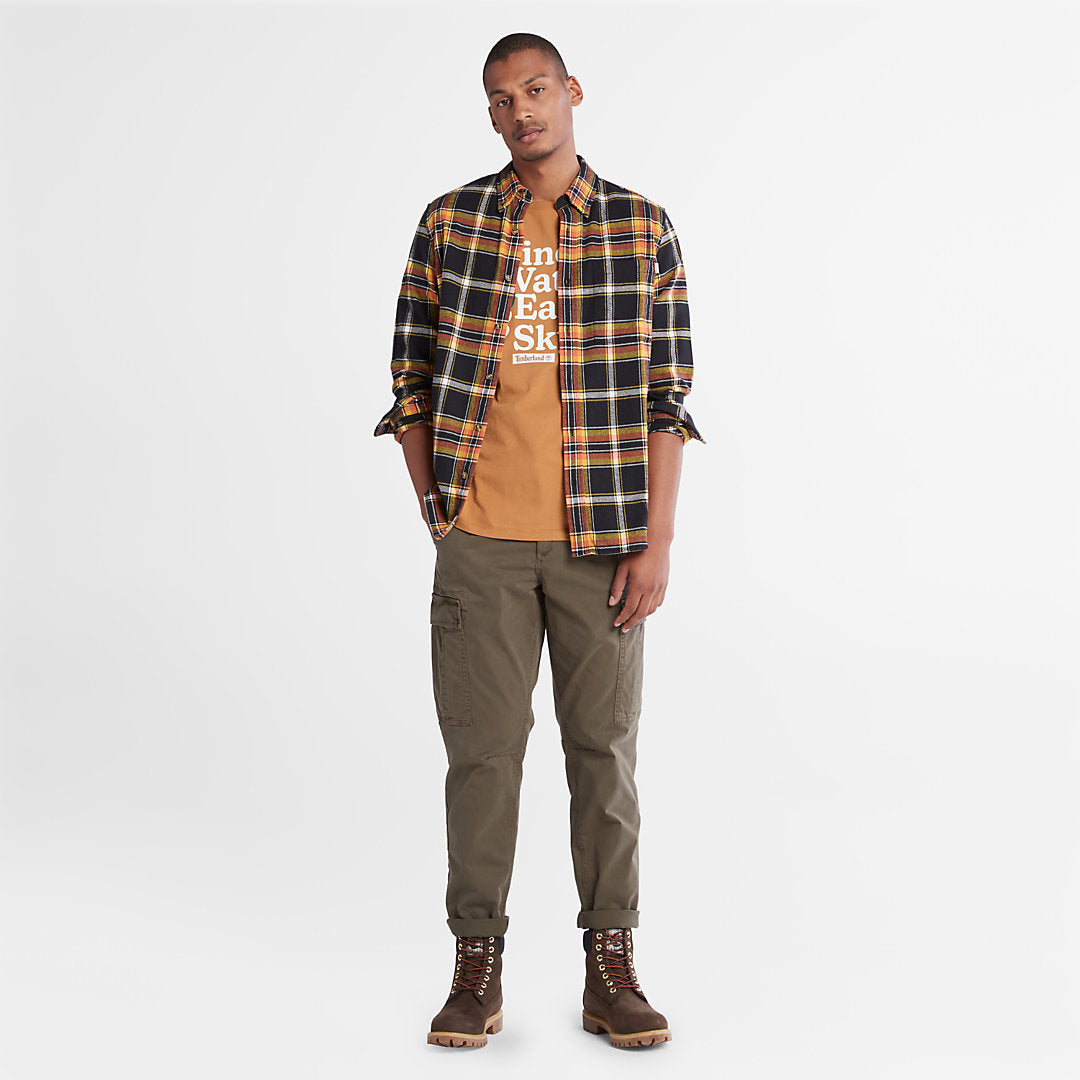 Mens Timberland Core Twill Cargo Pants for Men in Dark Green