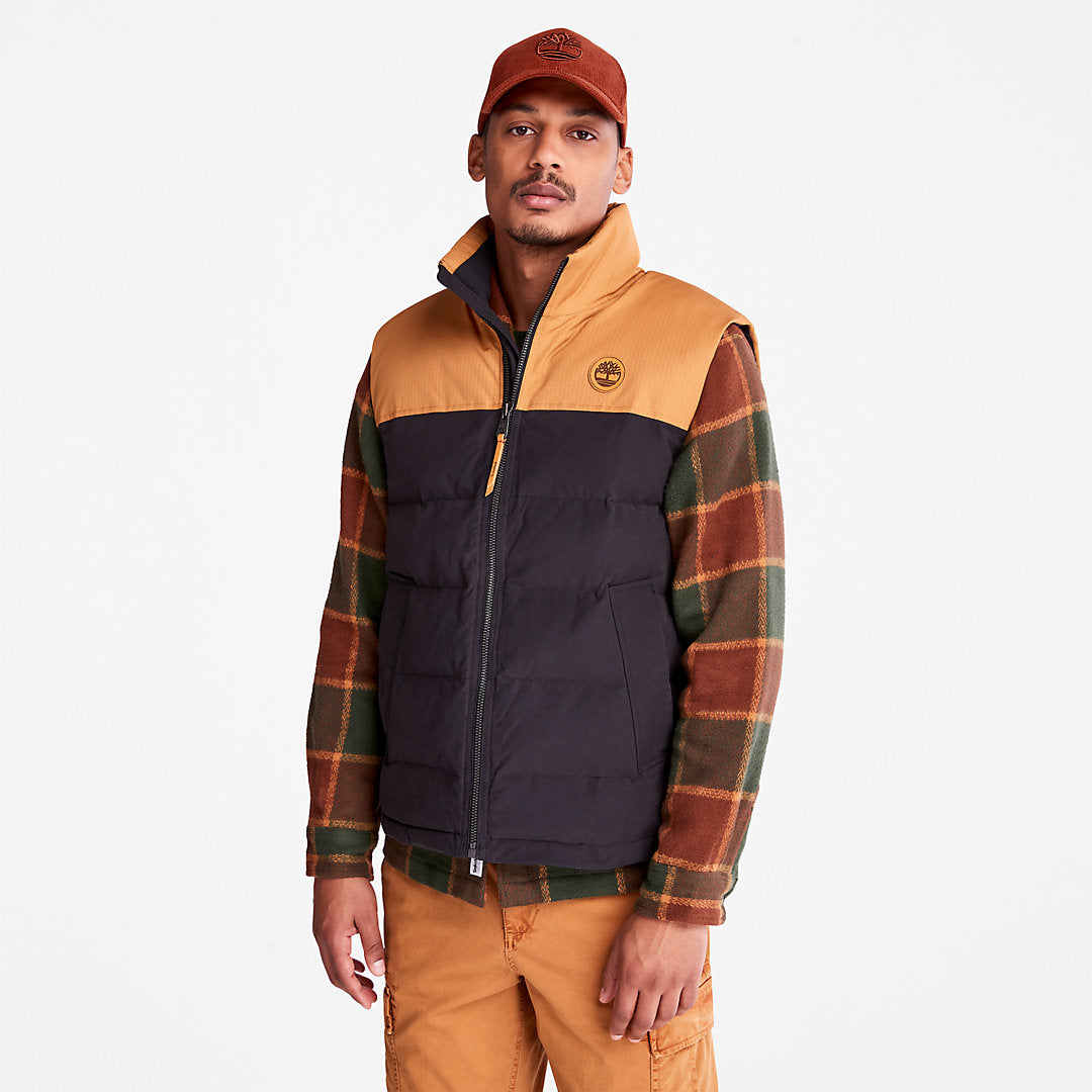 Mens Timberland Welch Mountain Puffer Vest for Men in Black