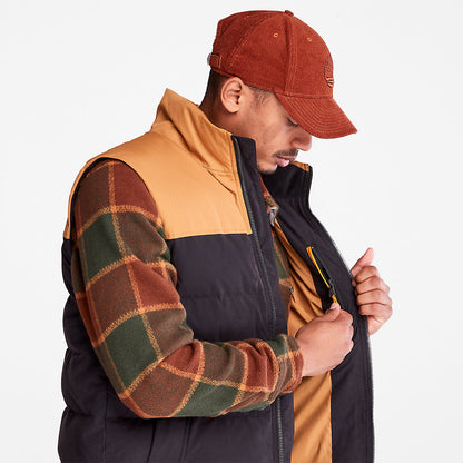Mens Timberland Welch Mountain Puffer Vest for Men in Black