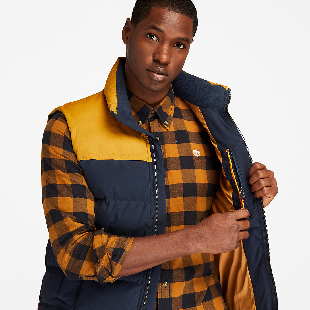 Mens Timberland Welch Mountain Puffer Vest for Men in Navy