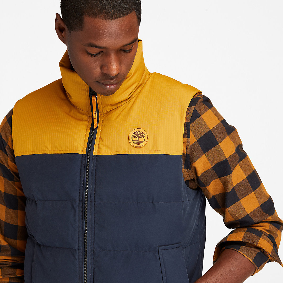 Mens Timberland Welch Mountain Puffer Vest for Men in Navy
