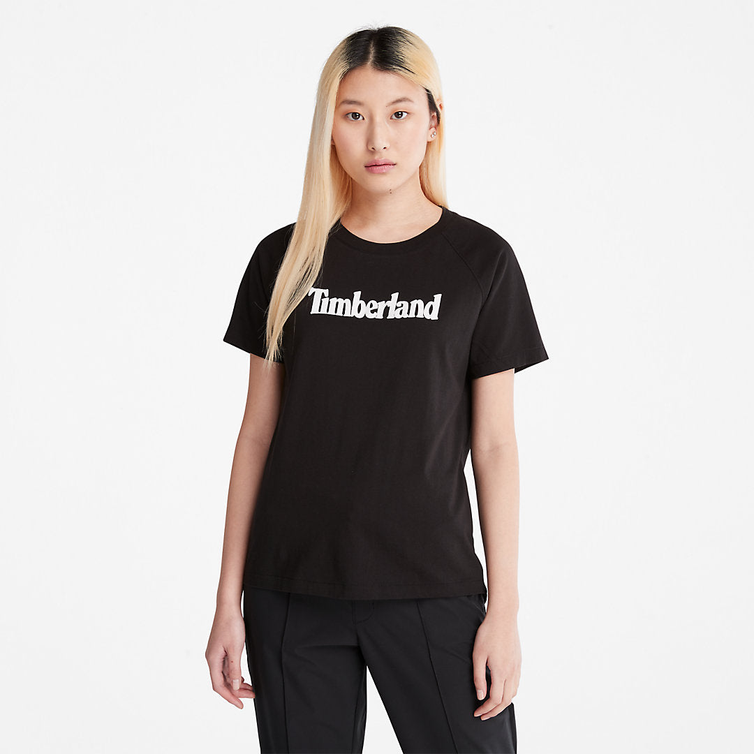 Womens Timberland Logo T-Shirt for Women in Black