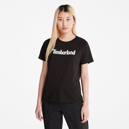 Womens Timberland Logo T-Shirt for Women in Black