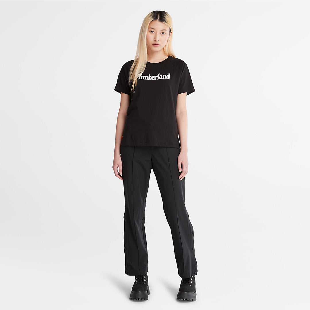 Womens Timberland Logo T-Shirt for Women in Black