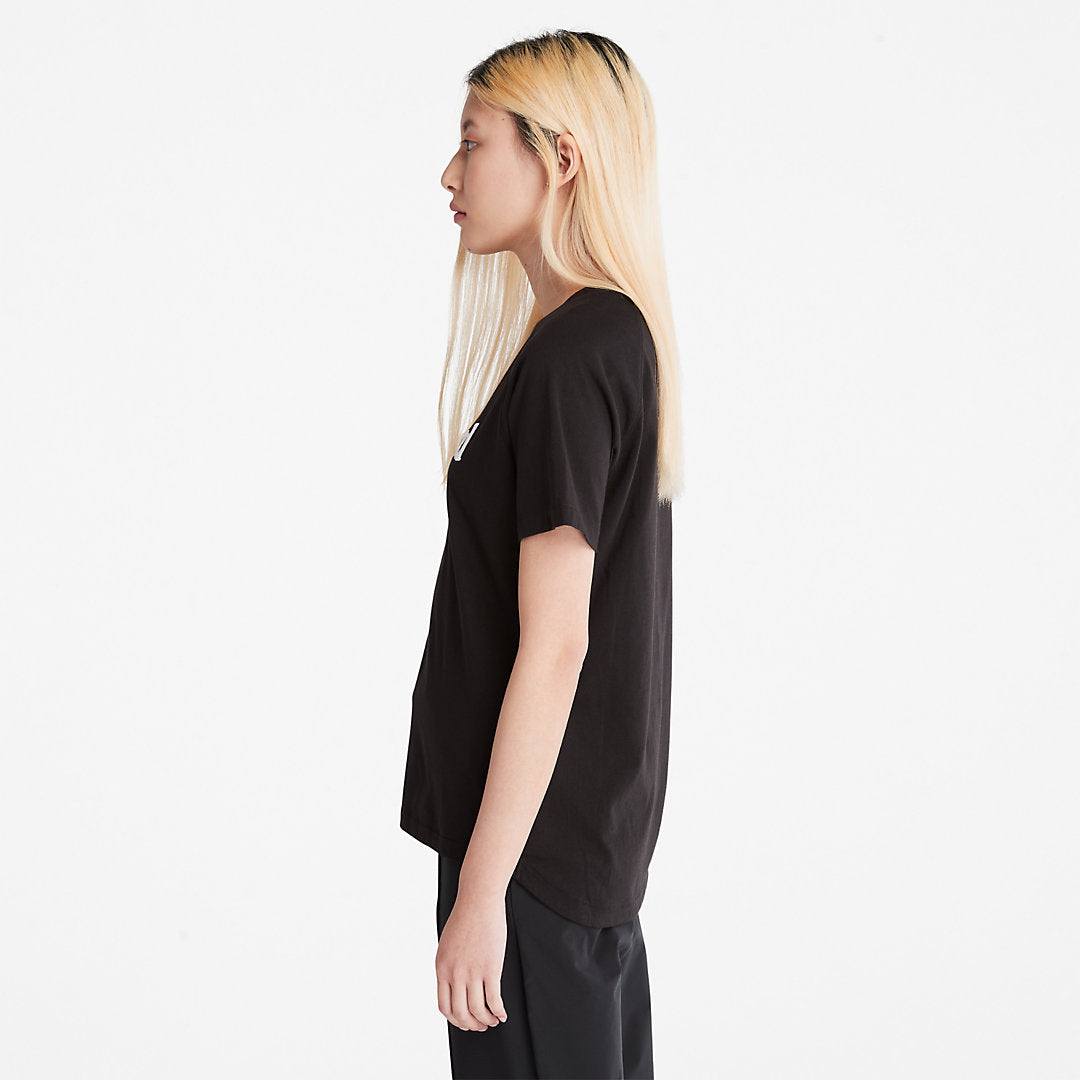 Womens Timberland Logo T-Shirt for Women in Black