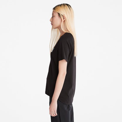 Womens Timberland Logo T-Shirt for Women in Black