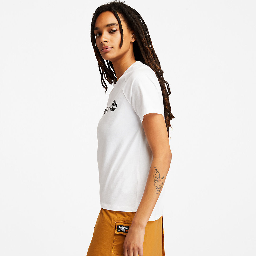 Womens Timberland Logo T-Shirt for Women in White