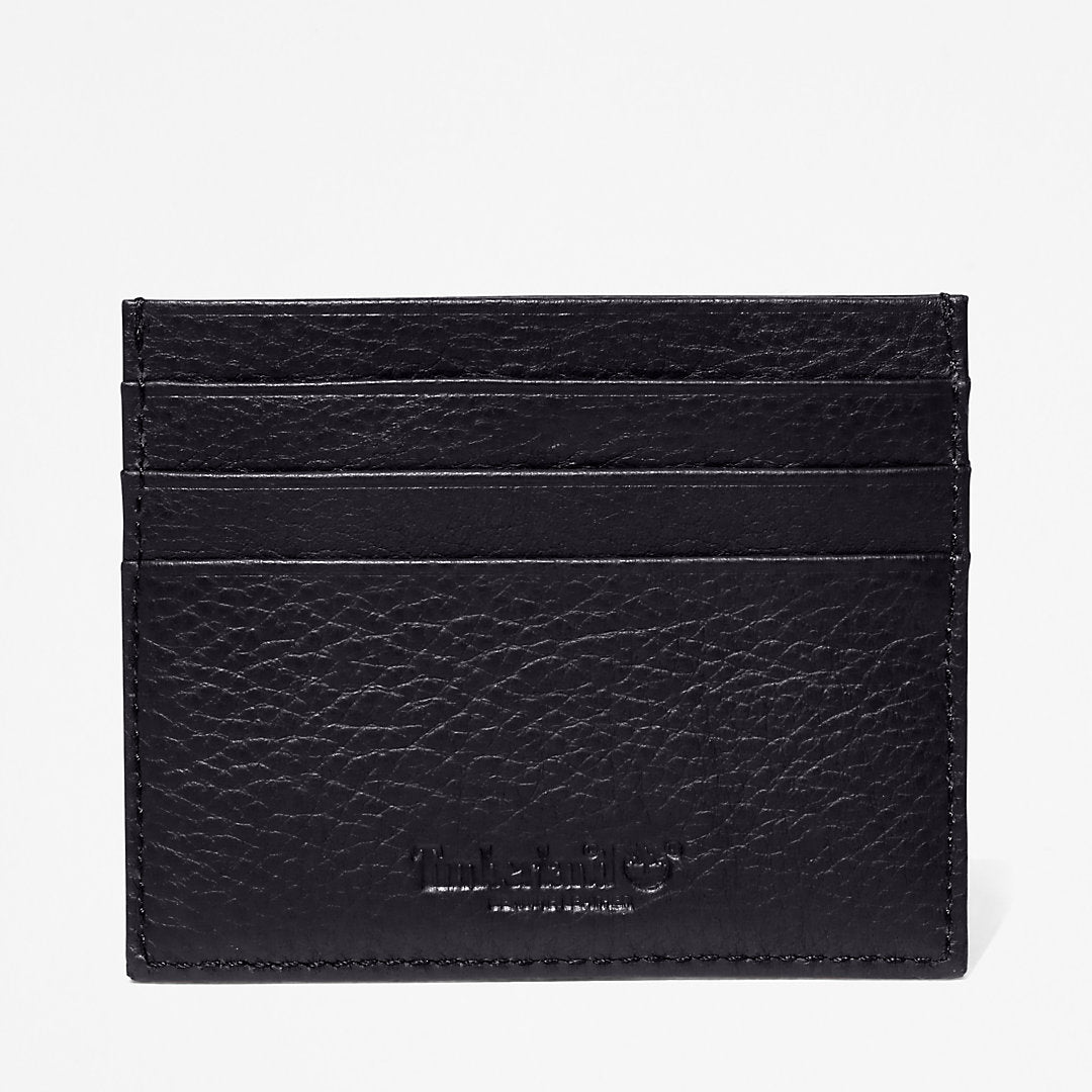 Mens Timberland Leather Card Holder & Keyring Gift Set in Black
