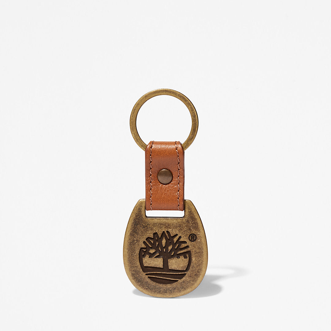 Mens Timberland Leather Card Holder & Keyring Gift Set in Brown