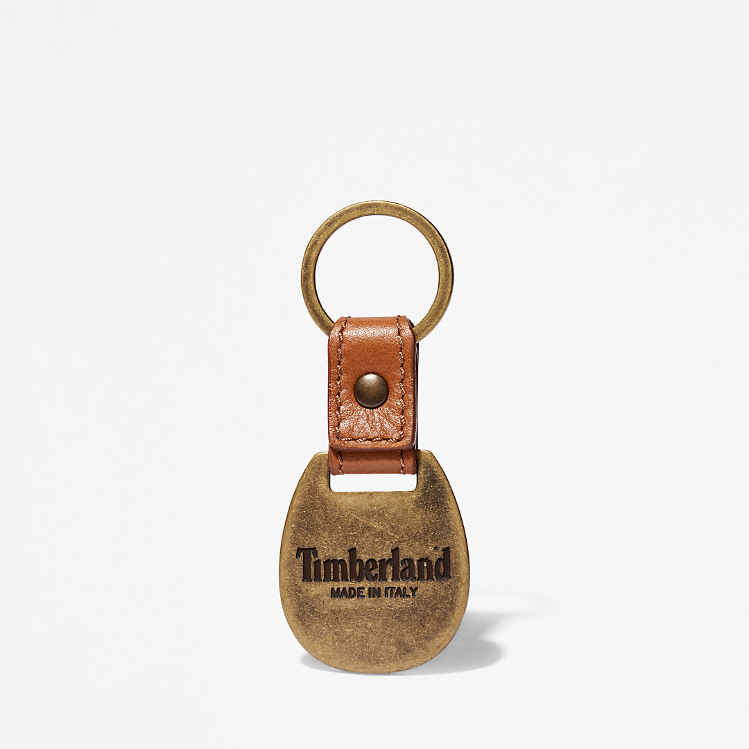 Mens Timberland Leather Card Holder & Keyring Gift Set in Brown