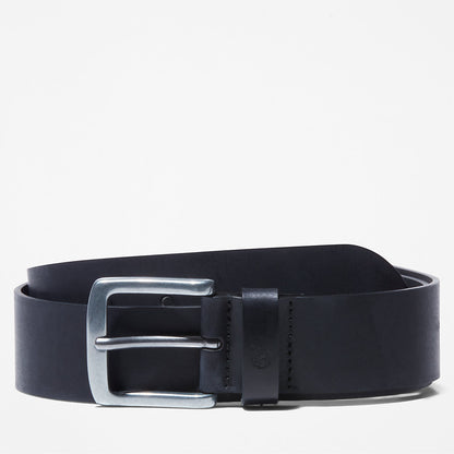 Mens Timberland Casual Leather Belt for Men in Black