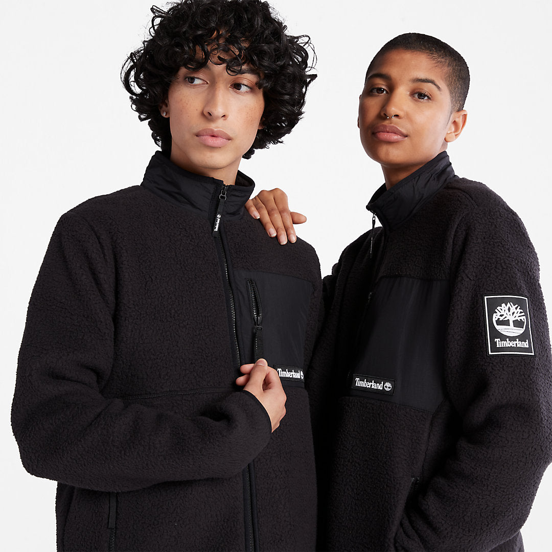 Mens Timberland Outdoor Archive Fleece Jacket for Men in Black