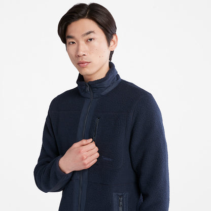 Mens Timberland Sherpa Fleece Jacket for Men in Navy