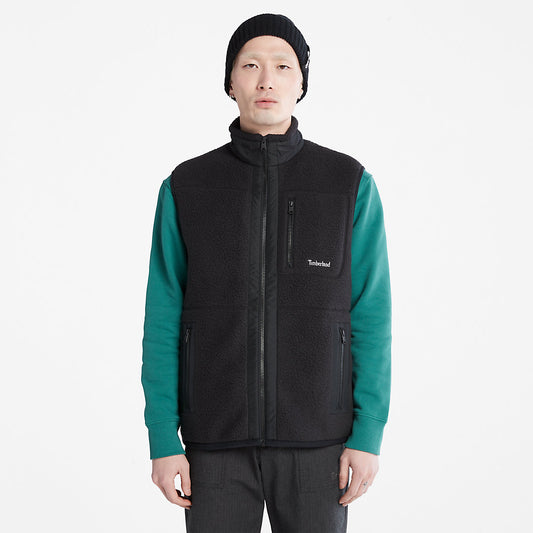 Mens Timberland High-pile Fleece Gilet for Men in Black