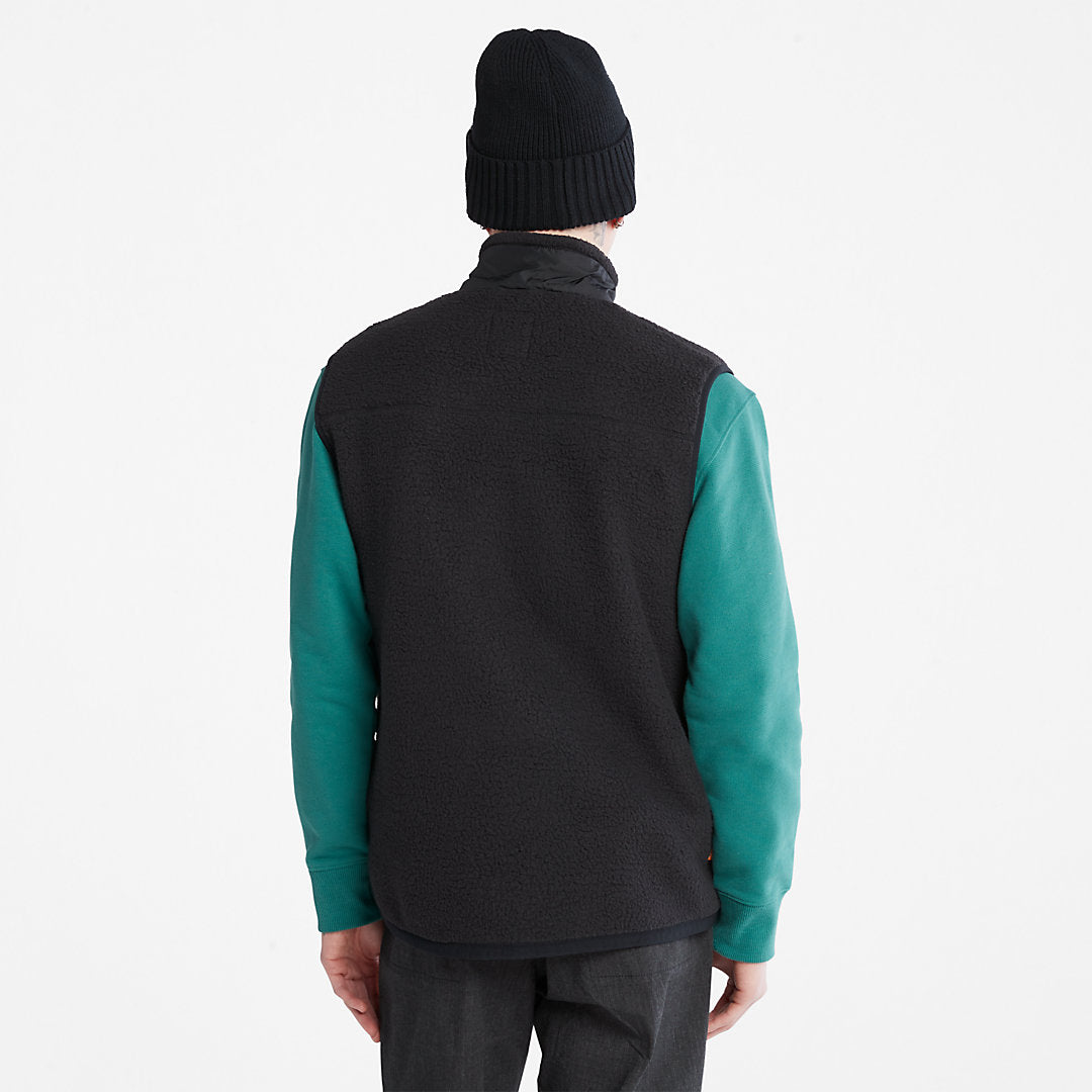 Mens Timberland High-pile Fleece Gilet for Men in Black