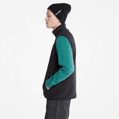 Mens Timberland High-pile Fleece Gilet for Men in Black