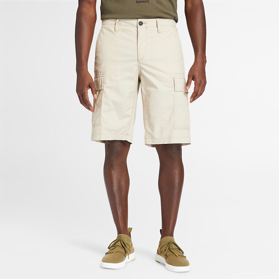 Mens Timberland Poplin Cargo Shorts for Men in Beige