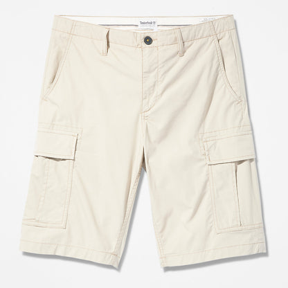 Mens Timberland Poplin Cargo Shorts for Men in Beige