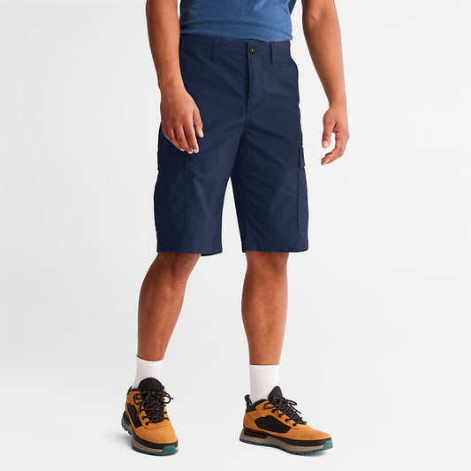 Mens Timberland Poplin Cargo Shorts for Men in Navy