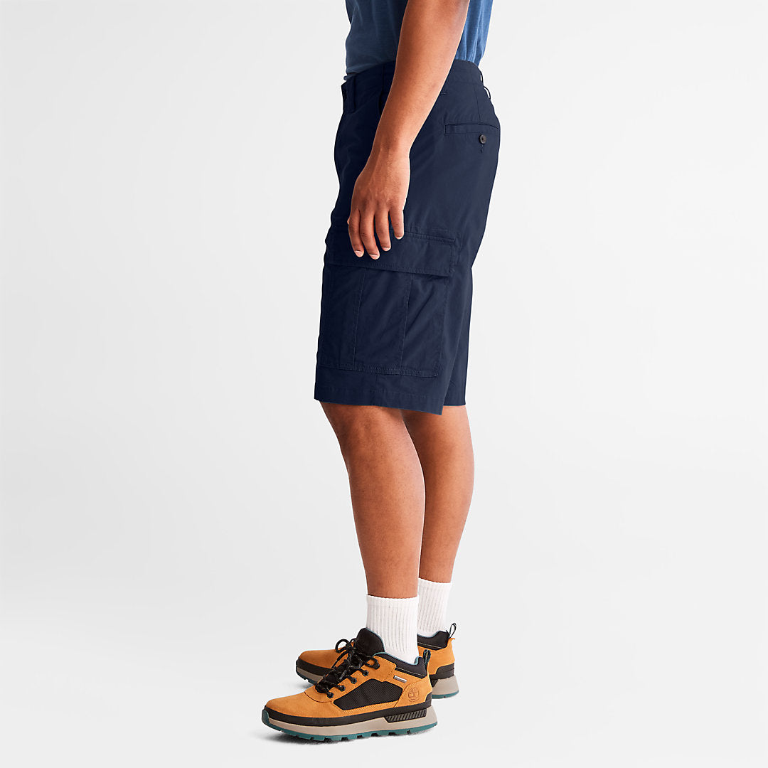 Mens Timberland Poplin Cargo Shorts for Men in Navy