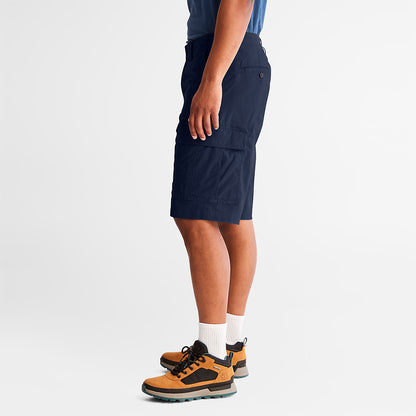Mens Timberland Poplin Cargo Shorts for Men in Navy