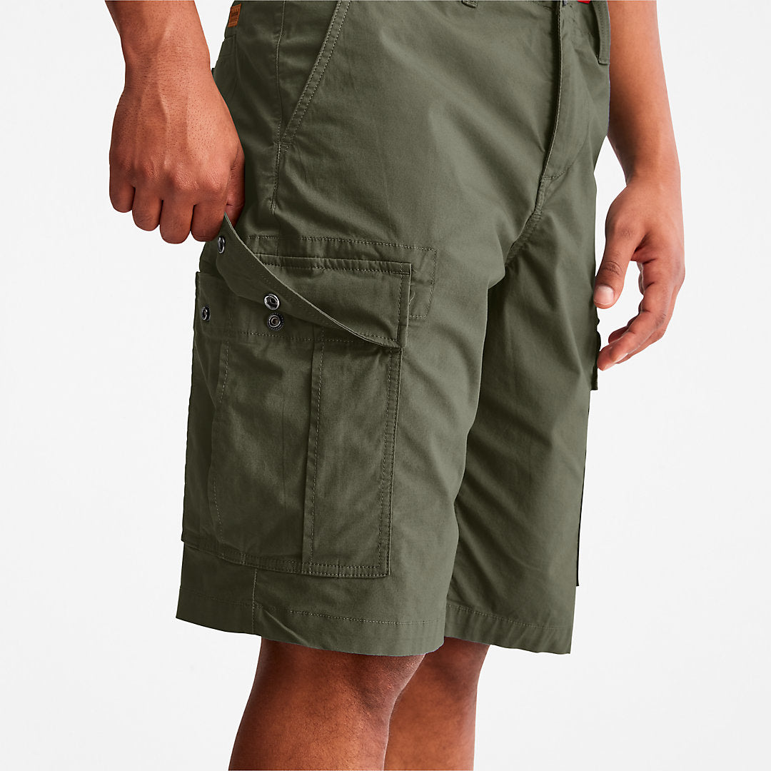 Mens Timberland Poplin Cargo Shorts for Men in Dark Green