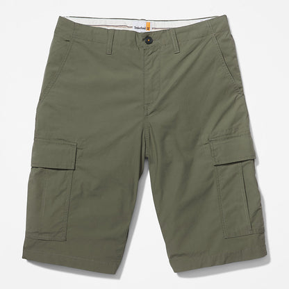 Mens Timberland Poplin Cargo Shorts for Men in Dark Green