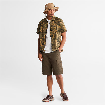 Mens Timberland Cargo Shorts for Men in Dark Green