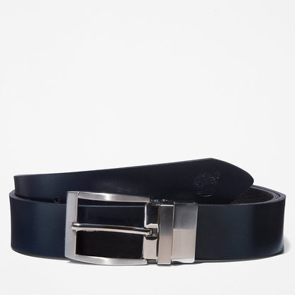 Mens Timberland Reversible Leather Belt for Men in Navy