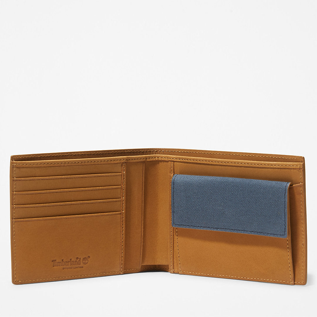 Mens Timberland Braeburn Wallet with Coin Pocket for Men in Navy