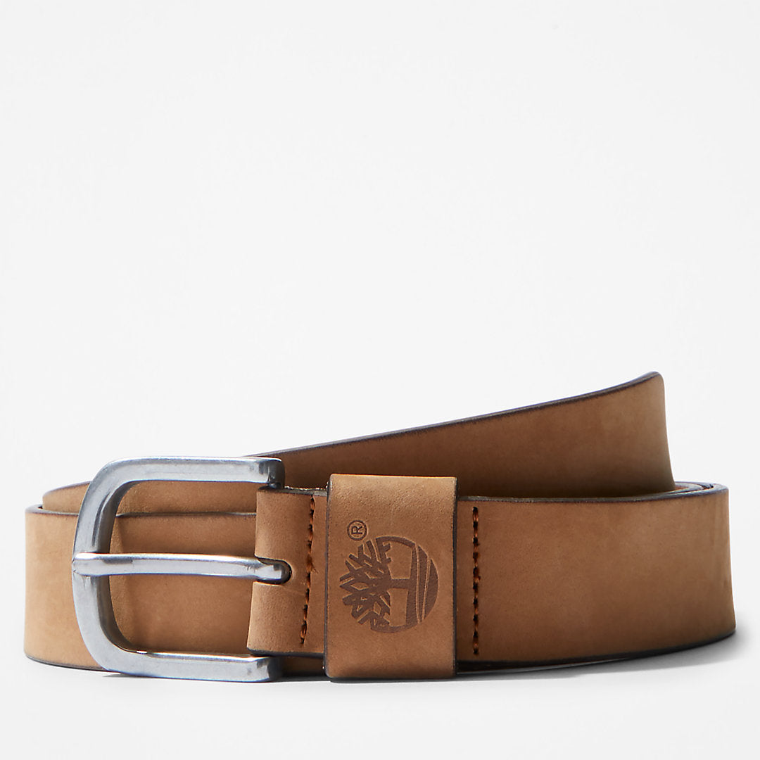 Mens Timberland Nubuck Leather Belt for Men in Dark Yellow