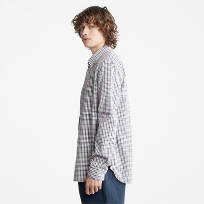 Mens Timberland Seersucker Gingham Shirt for Men in Purple