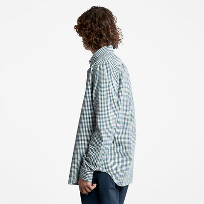 Mens Timberland Seersucker Gingham Shirt for Men in Green