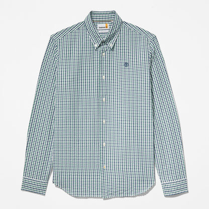 Mens Timberland Seersucker Gingham Shirt for Men in Green