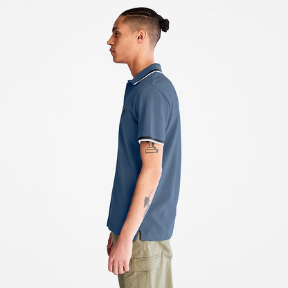 Mens Timberland Millers River Tipped Polo Shirt for Men in Blue