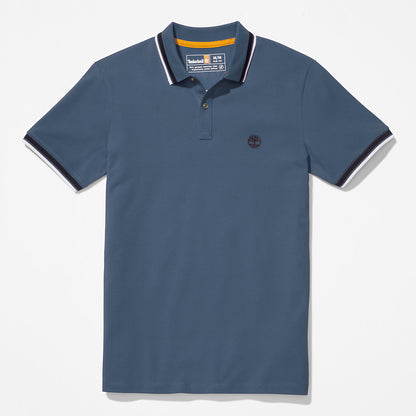 Mens Timberland Millers River Tipped Polo Shirt for Men in Blue