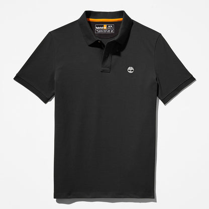 Mens Timberland Millers River Pique Polo Shirt for Men in Black