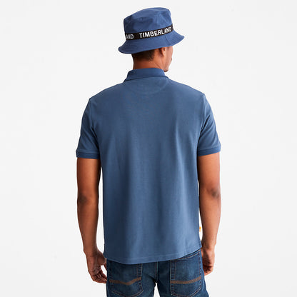 Mens Timberland Millers River Pique Polo Shirt for Men in Blue