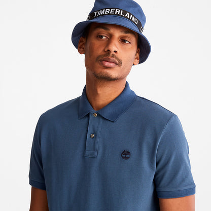Mens Timberland Millers River Pique Polo Shirt for Men in Blue