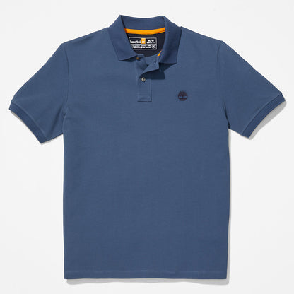 Mens Timberland Millers River Pique Polo Shirt for Men in Blue