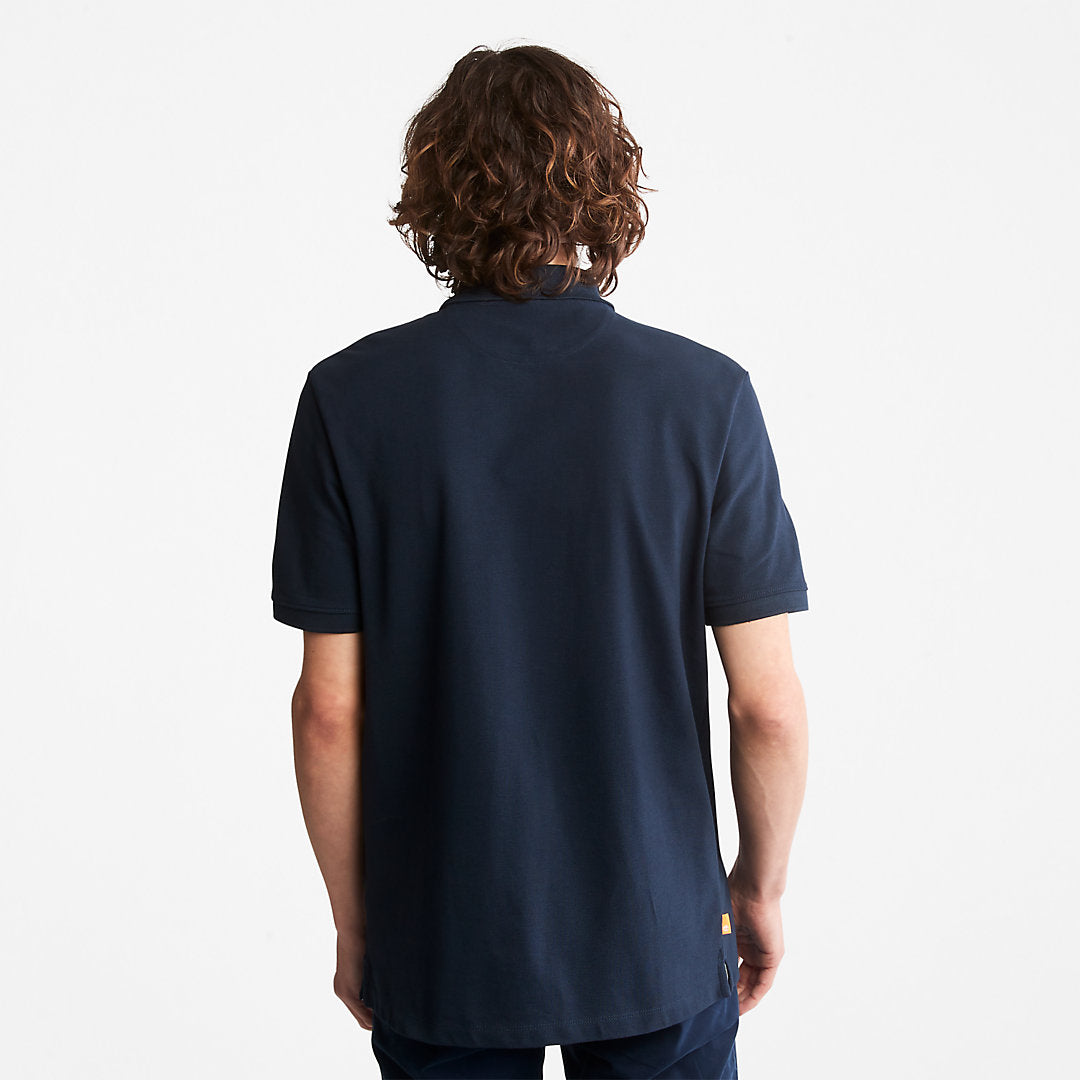 Mens Timberland Millers River Pique Polo Shirt for Men in Navy