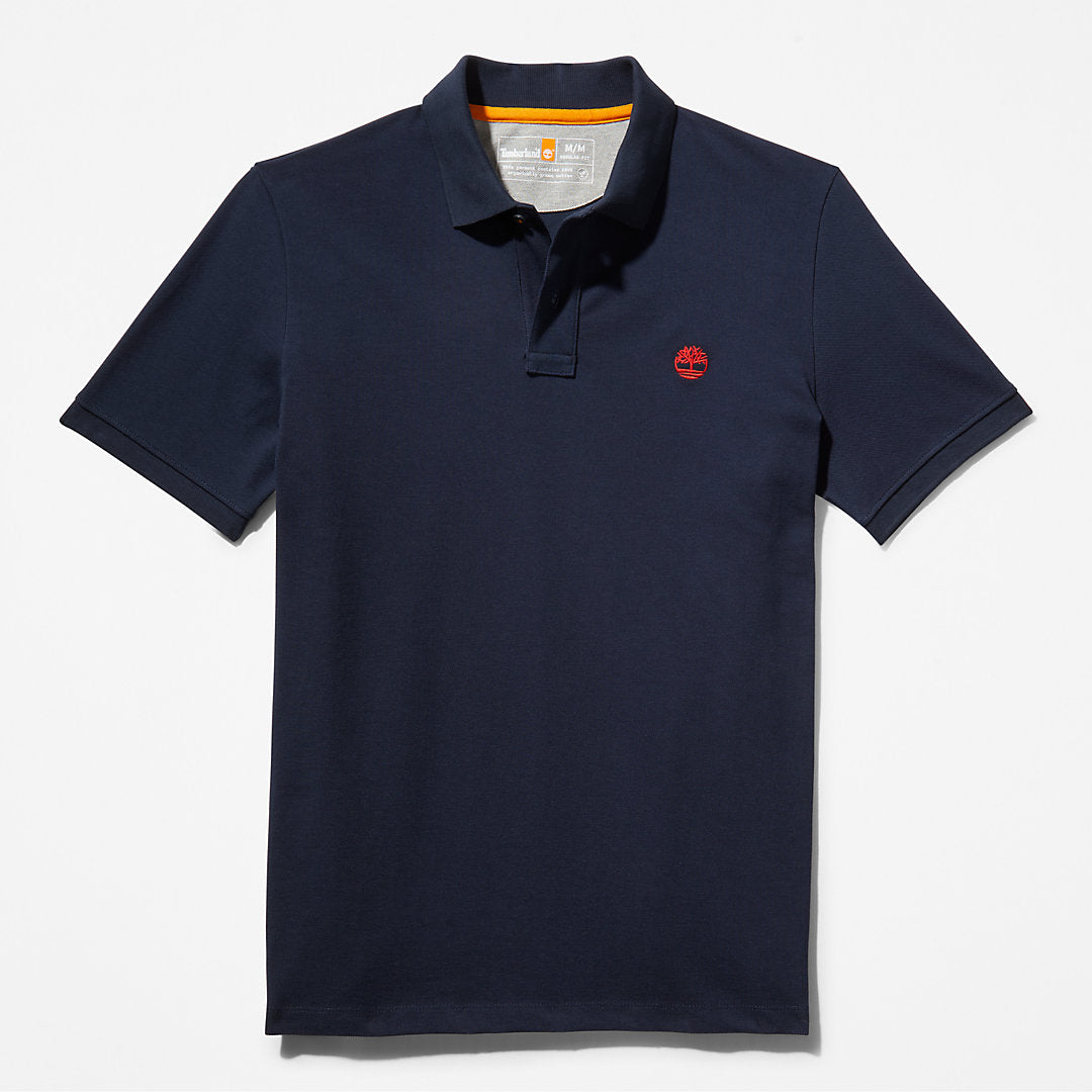 Mens Timberland Millers River Pique Polo Shirt for Men in Navy