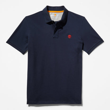 Mens Timberland Millers River Pique Polo Shirt for Men in Navy