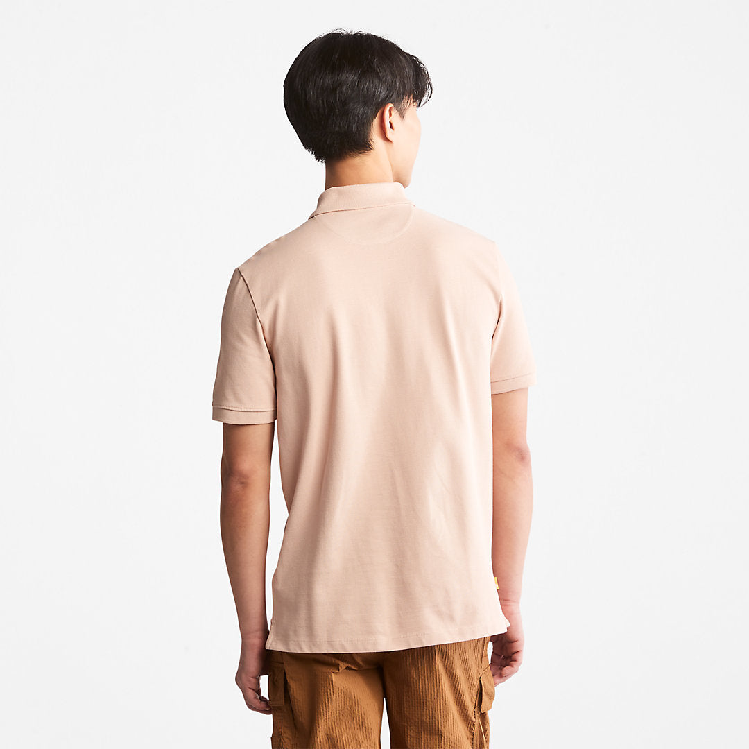 Mens Timberland Millers River Pique Polo Shirt for Men in Light Pink