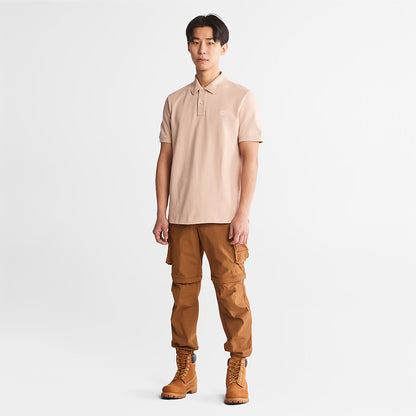 Mens Timberland Millers River Pique Polo Shirt for Men in Light Pink